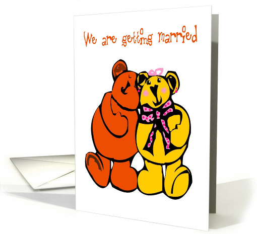 we are getting married teddy bears card (276892)