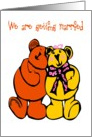 we are getting married teddy bears card
