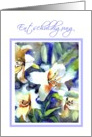 entschuldigung white lilies painting card