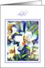 danke white lilies painting card