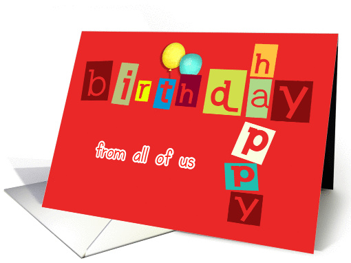 happy birthday from all of us, business birthday card,... (277808)