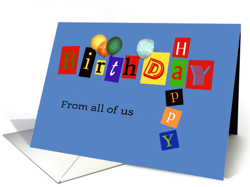 happy birthday from all of us, business birthday card,... (277812)