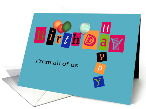 happy birthday from all of us, business birthday card,... (277864)