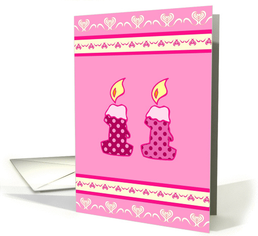 happy birthday princess 11 pink card (277890)