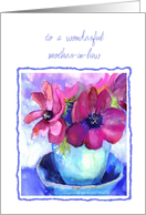 wonderful mother in law anemones card