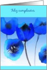 feliz cumpleanos poppy blue card