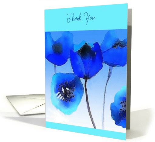 thank you poppy blue card (286297)