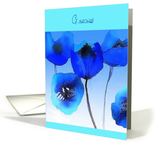 gracias  poppy blue card (286299)