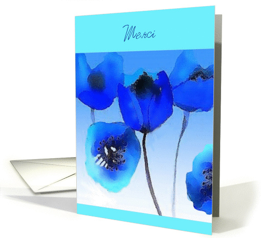 merci poppy blue card (286301)
