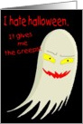 i hate halloween card