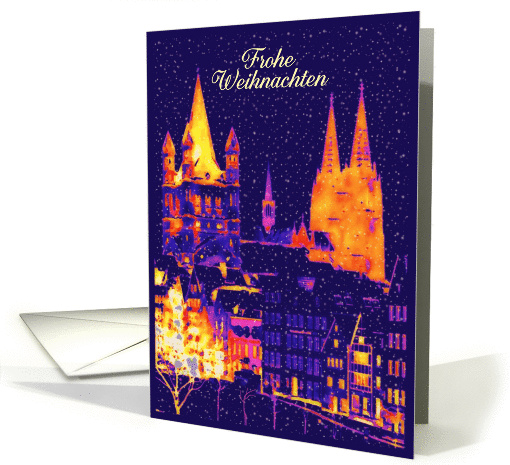 Frohe Weihnachten, Merry Christmas in German, Cathedral card (287951)