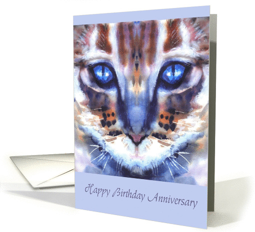 cat happy birthday anniversary card (289054)