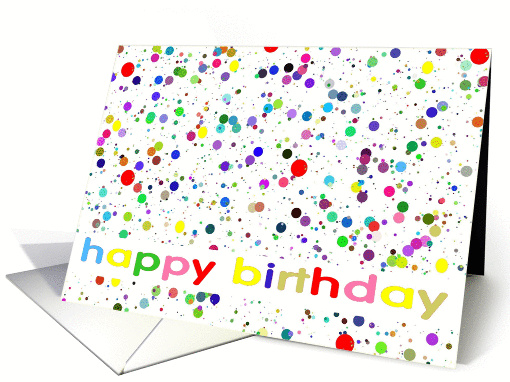 happy birthday polka dots card (290168)