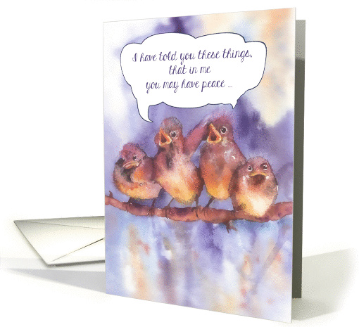 Christian encouragement card, sparrows and the gospel card (290707)