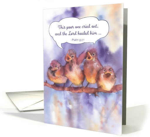 Psalm 33:7, Christian encouragement card,... (290775)