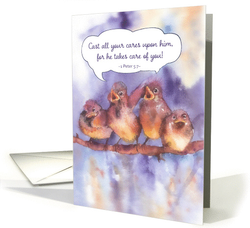 1 peter 5:7, Hang in there, Christian encouragement card (290777)