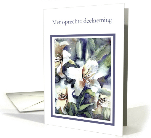 met oprechte deelneming lelie card (297999)