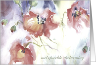 met oprechte deelneming papaver card