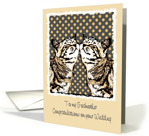 congratulations on your wedding god mother cats card (298568)