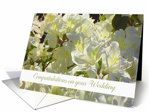 Congratulations on your Wedding, White Flowers card (298726)