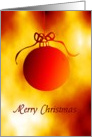 merry christmas red glass ornament card