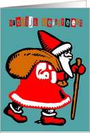 vrolijk kerstfeest santa claus card