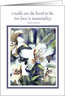 lilies sympathy card