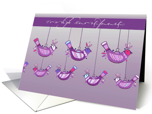 vrolijk kerstfeest glass bird baubles card (311869)