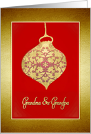 To my special Grandpa Grandma Merry Christmas, Glass Bauble, Ornament card