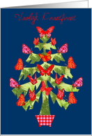 vrolijk kerstfeest christmas tree with butterflies card