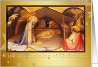 real meaning of christmas, josef and mary, nativity card