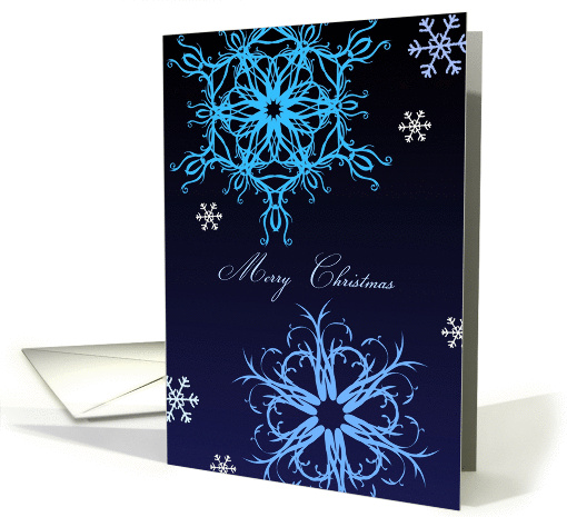 Merry Christmas snow ice crystal card (322541)