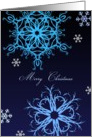 Merry Christmas snow ice crystal card