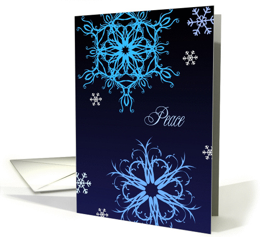 Peace snow ice crystal card (322543)