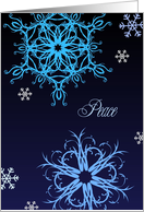 Peace snow ice crystal card