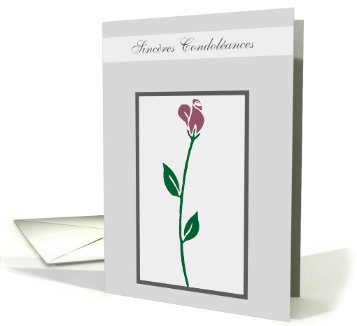 Sincres Condolances, rose card (338957)