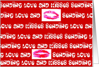 sending love and kisses card