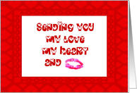 sending love and kisses card