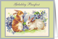 Gelukkig Paasfeest Vintage Bunnies card