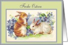 Frohe Ostern Vintage Bunnies card