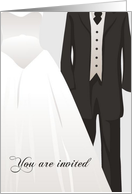 wedding invitation bride & groom card