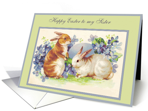 to my sister happy easter card (350020)