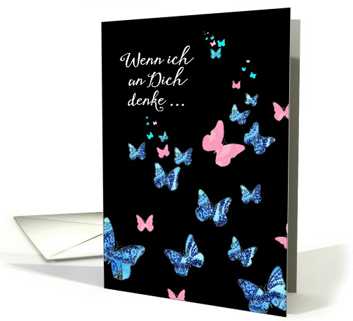 Happy Valentine's Day in German, Butterflies card (364508)