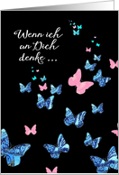 Happy Valentine’s Day in German, Butterflies card
