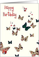 butterflies happy birthday card