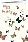 butterflies happy birthday card