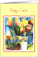 Happy Easter tulips card