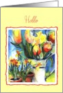 Hello tulips card