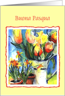Buona Pasqua tulips card