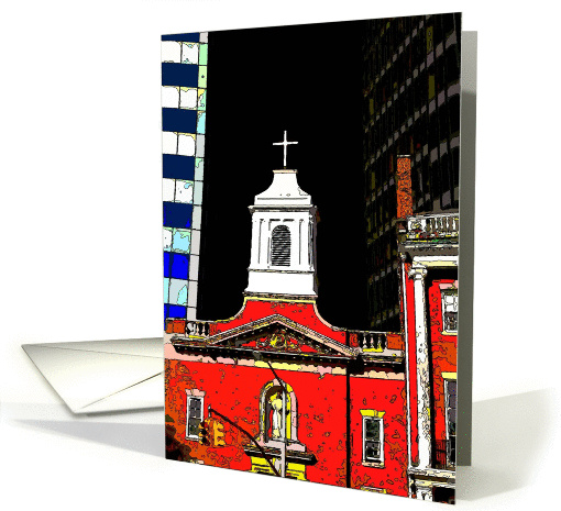 photo Church downtown Manhattan card (371208)